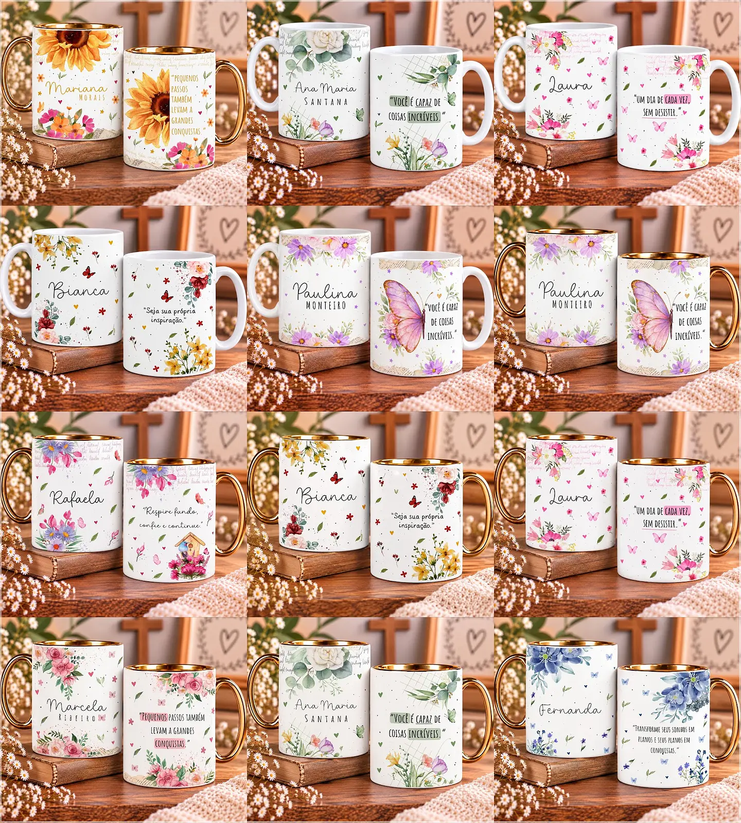 Sublimação - Canecas Inspira e Floresça 1