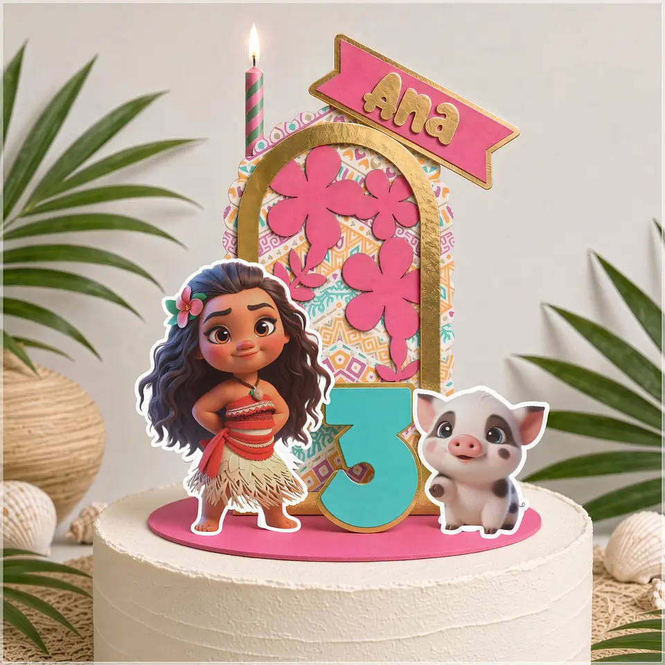 Arquivo de Corte Topo de Bolo Cenário Vela Moana 1 1