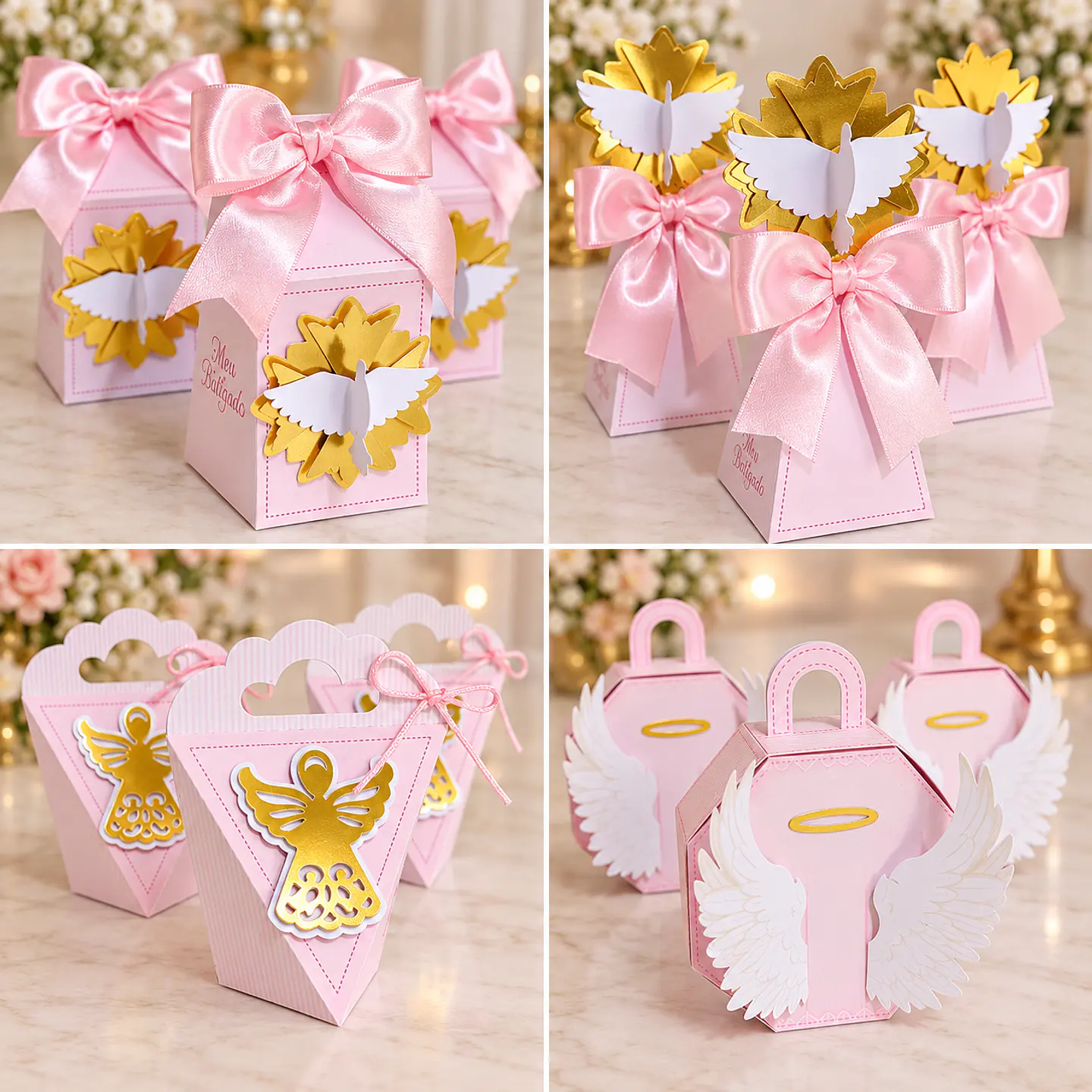 Arquivo de Corte Kit Festa Batismo Batizado Anjinha Menina Rosa 7 1