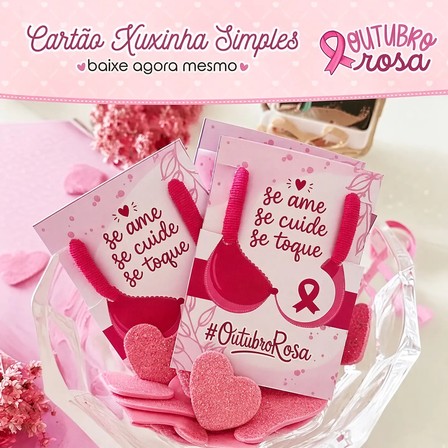 Arquivo de Corte Card Xuxinha Outubro Rosa 6 1