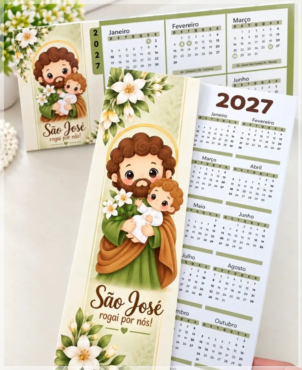 Arquivo de Corte Calendário e Marca Página Religioso São José 2 1