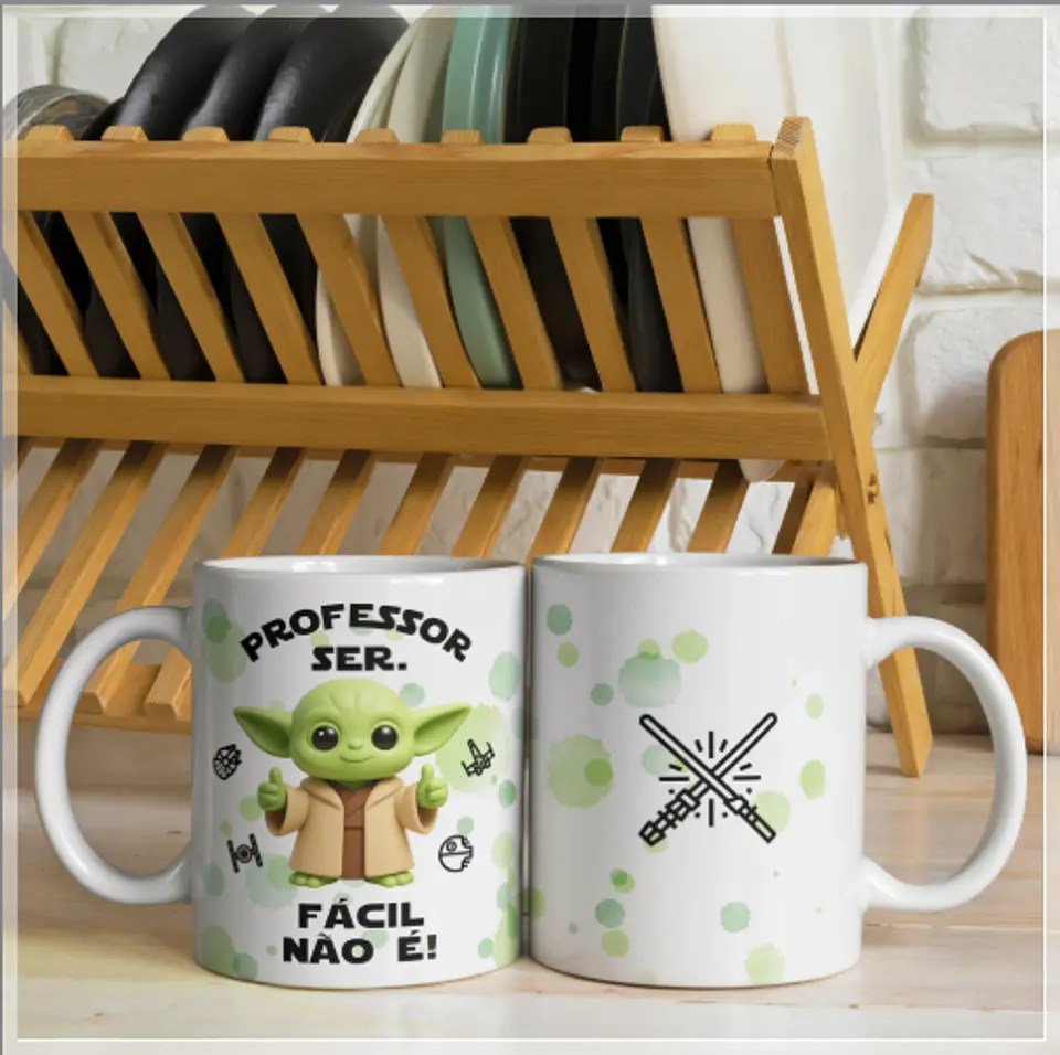 Sublimação - Caneca Dia dos Professores Baby Yoda 1