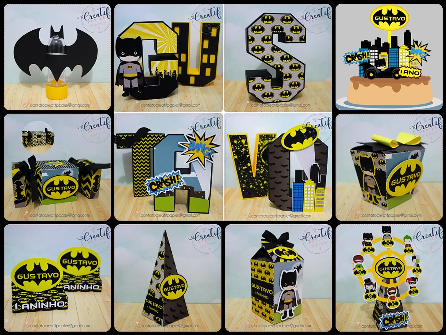 Arquivo de Corte Kit Festa Batman 18 1
