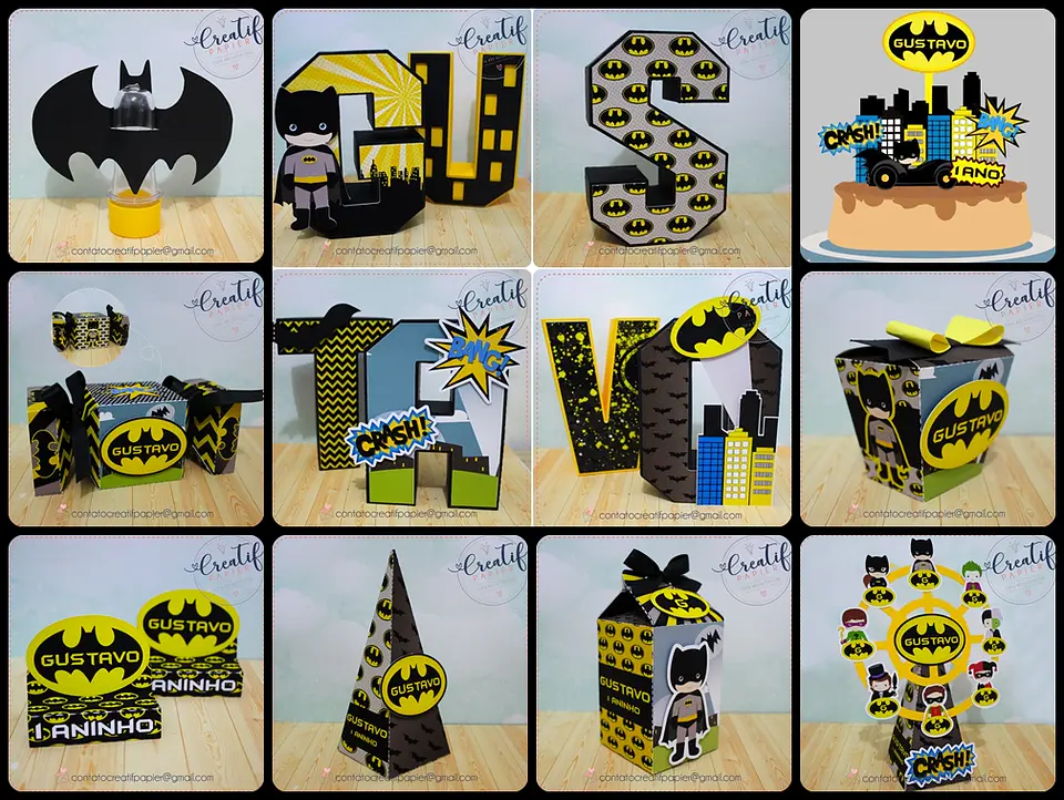 Arquivo de Corte Kit Festa Batman 18 1
