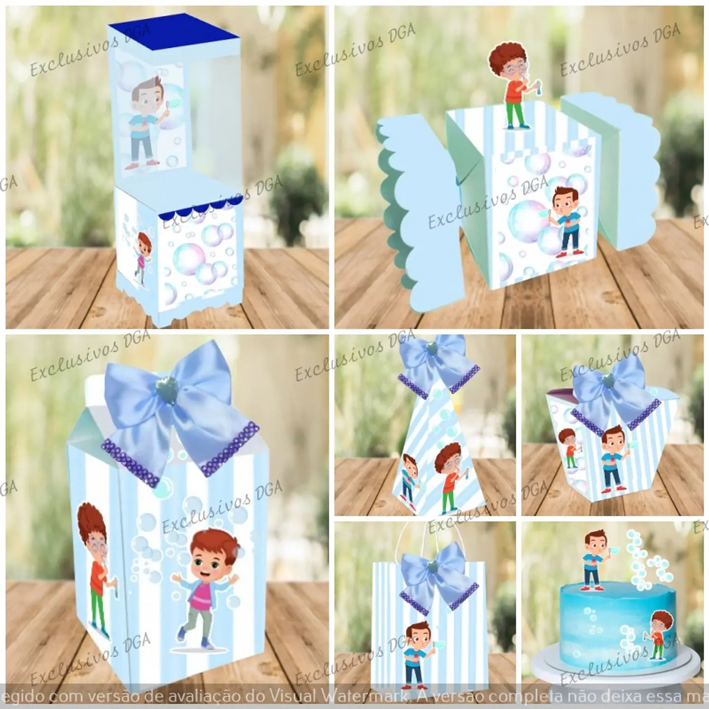 Arquivo de Corte Kit Festa Bolhas de Sabão Azul Menino 2 1