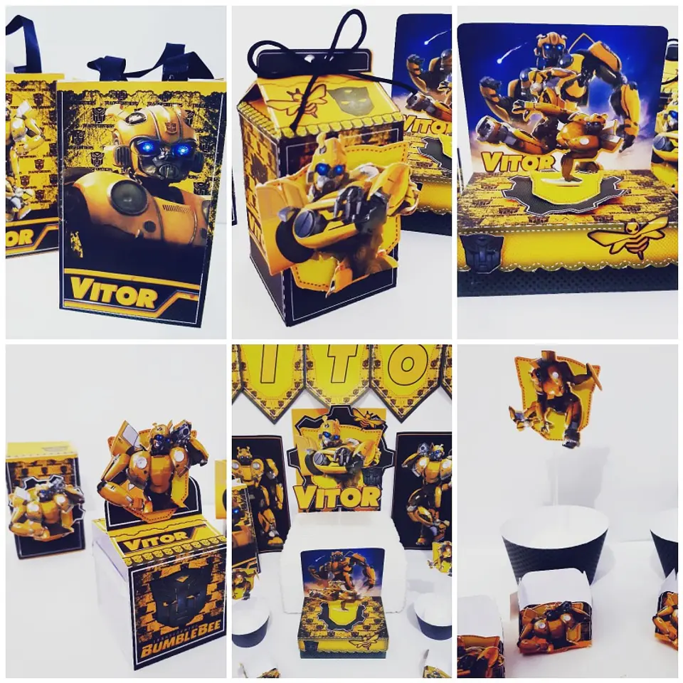 Arquivo de Corte Kit Festa Bumblebee 1 1