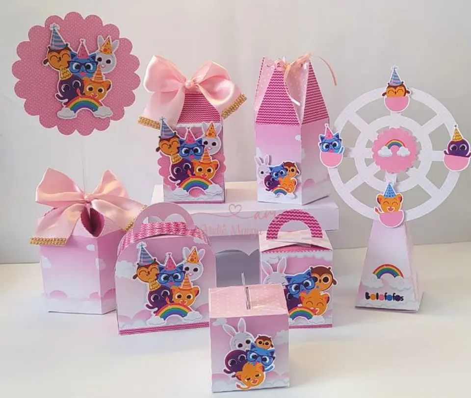 Arquivo de Corte Kit Festa Bolofofos Rosa 17 1