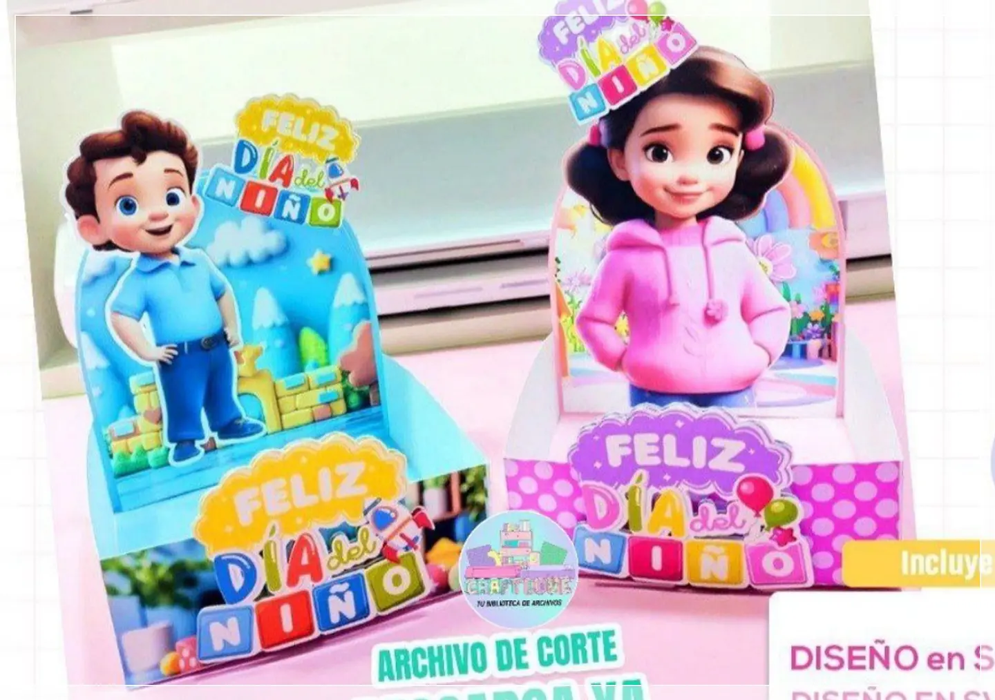 Arquivo de Corte Bandeja - Cesta Bandejas Dia das Crianças 2 1