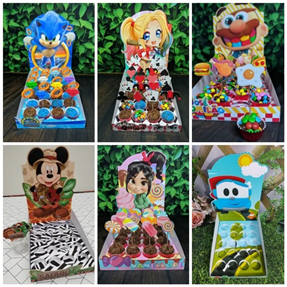 Arquivo de Corte Bandeja - Cesta Caixa Display Doces Dia das Crianças 1 1