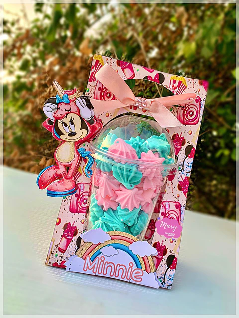 Arquivo de Corte Caneca-Copo Caixa copo bolha Minnie Unicórnio Dia das Crianças 5