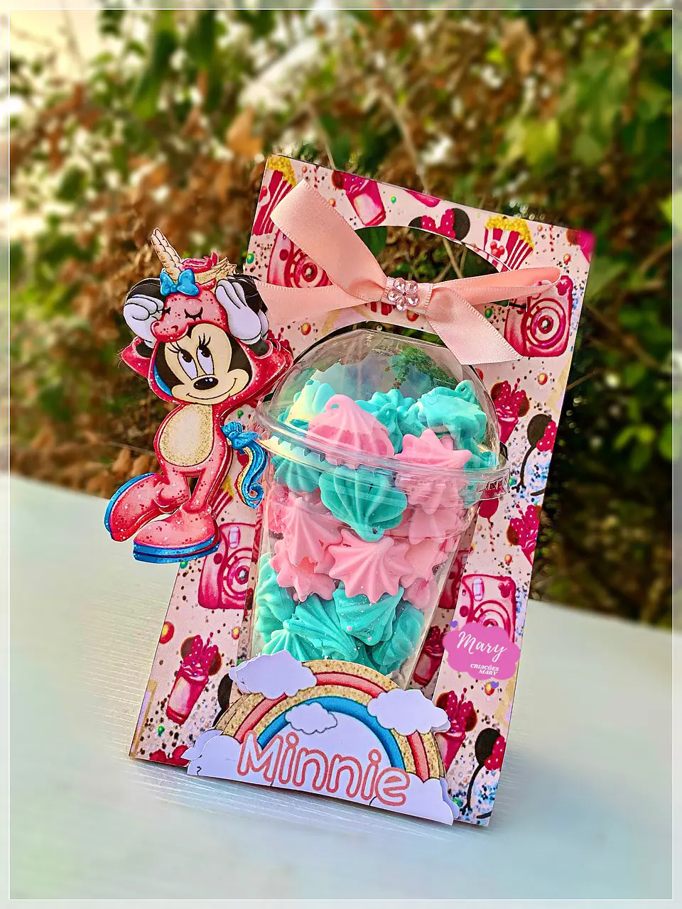 Arquivo de Corte Caneca-Copo Caixa copo bolha Minnie Unicórnio Dia das Crianças 5 1