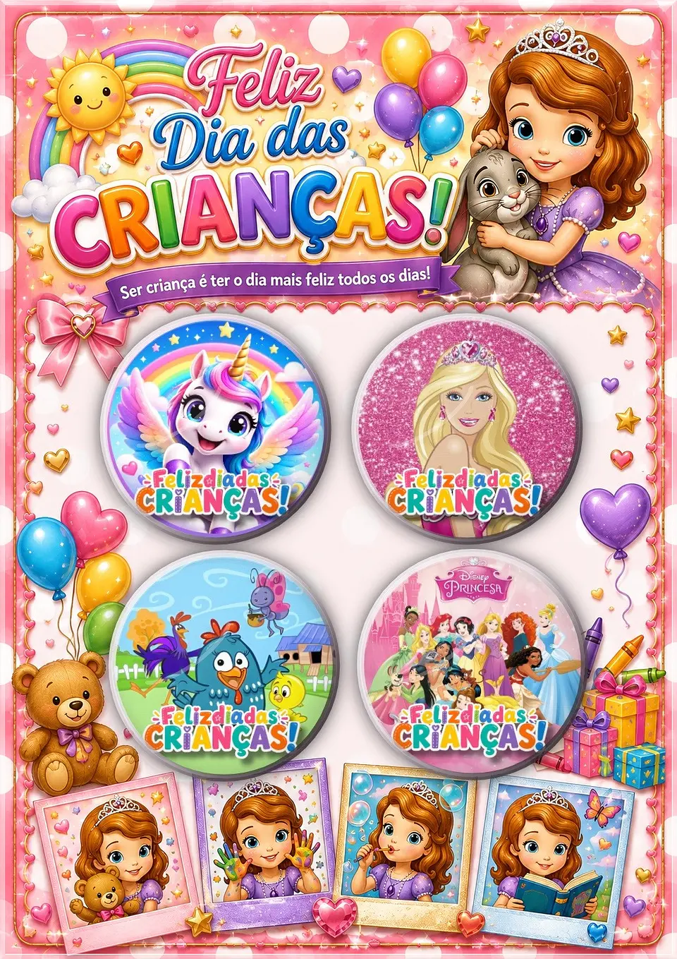 Arquivo de Corte Bottons Bottons Dia das Crianças 20 1