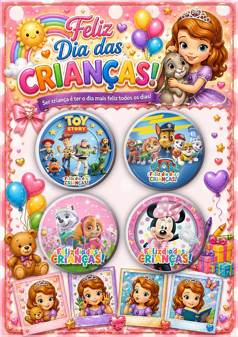 Arquivo de Corte Bottons Bottons Dia das Crianças 19