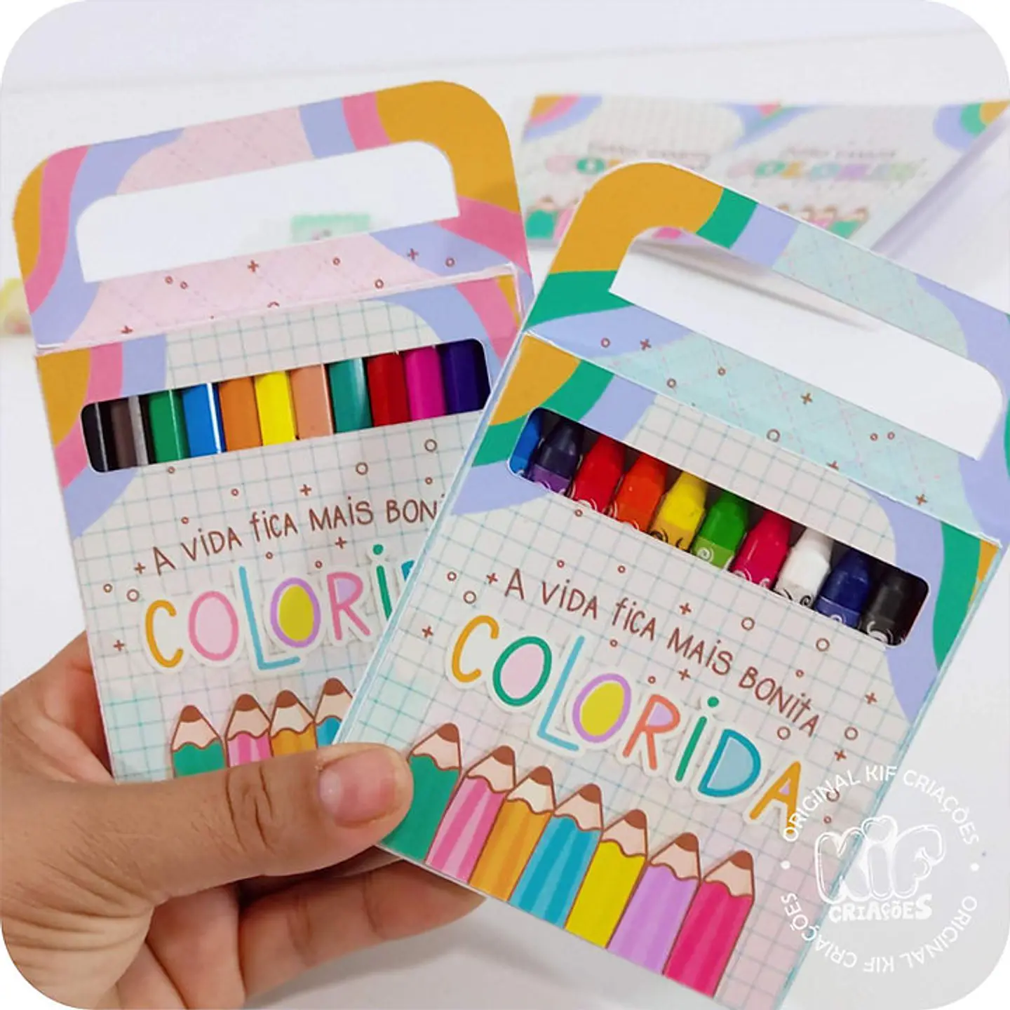Arquivo de Corte Cx Diversão - Colorir Caixa Giz de Cera Dia das Crianças 2 1