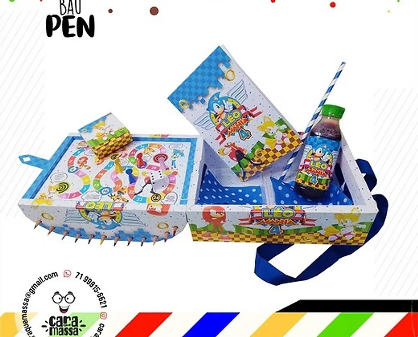 Arquivo de Corte Cx Diversão - Colorir Baú Pen Sonic Dia das Crianças 6 1