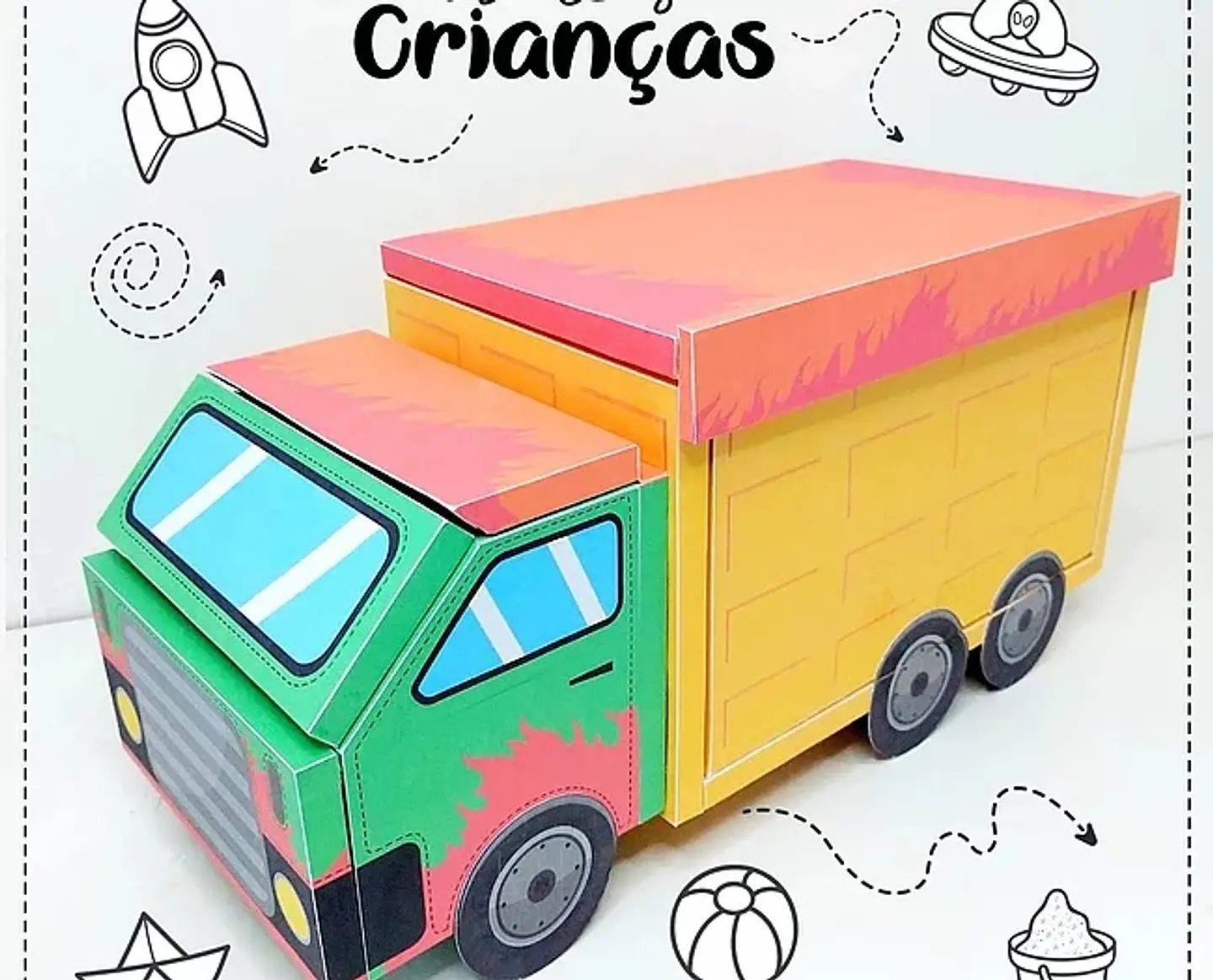 Arquivo de Corte Cx Caminhão Caixaminhão Dia das Crianças 1 1