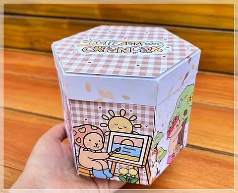 Arquivo de Corte Cx Sextavada Bobbie Goods Dia das Crianças 2