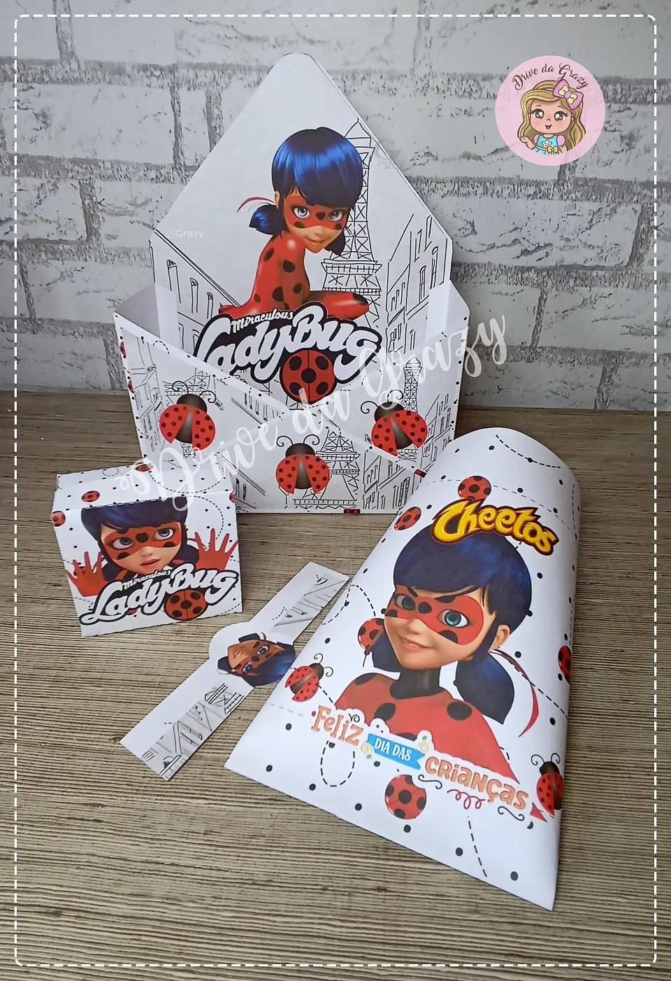 Arquivo de Corte Envelope Cx Envelope LadyBug Dia das Crianças 11 1