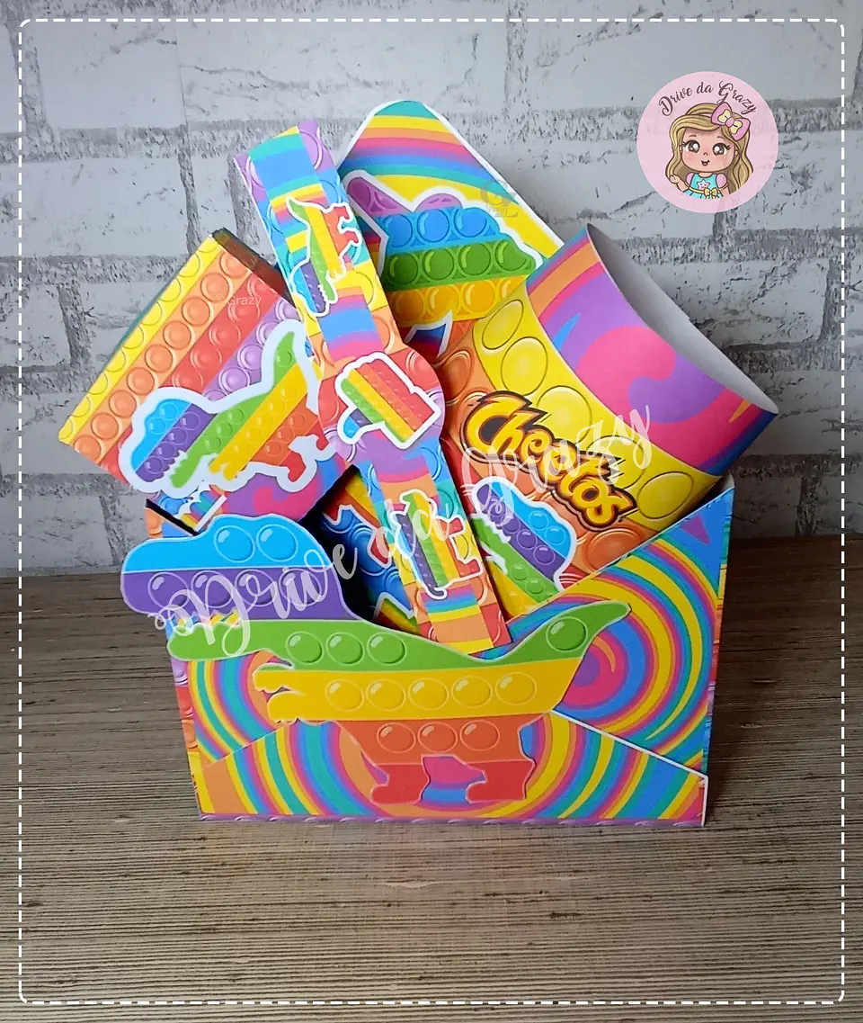 Arquivo de Corte Envelope Caixa Envelope Pop It Dia das Crianças 7 1