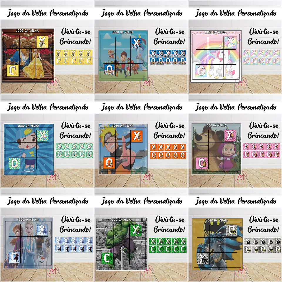 Arquivo de Corte Jogos Jogo da Velha Personalizado Dia das Crianças 1 1
