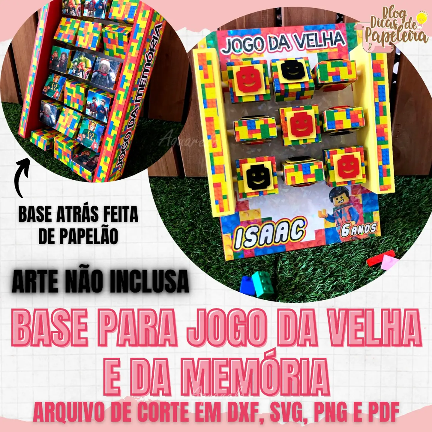Arquivo de Corte Jogos Bases para Jogos da velha e Memória Dia das Crianças 6 1