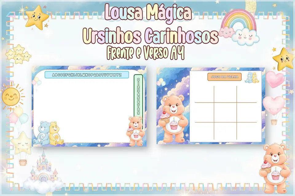 Arquivo de Corte Lousa Mágica Ursinhos Carinhosos Dia das Crianças 24 1