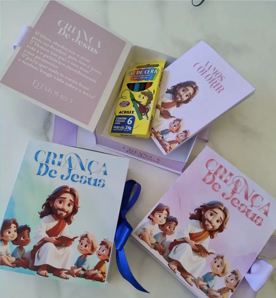 Arquivo de Corte Livrinhos - Atividades Coleção Crianças de Jesus Dia das Crianças 5 1