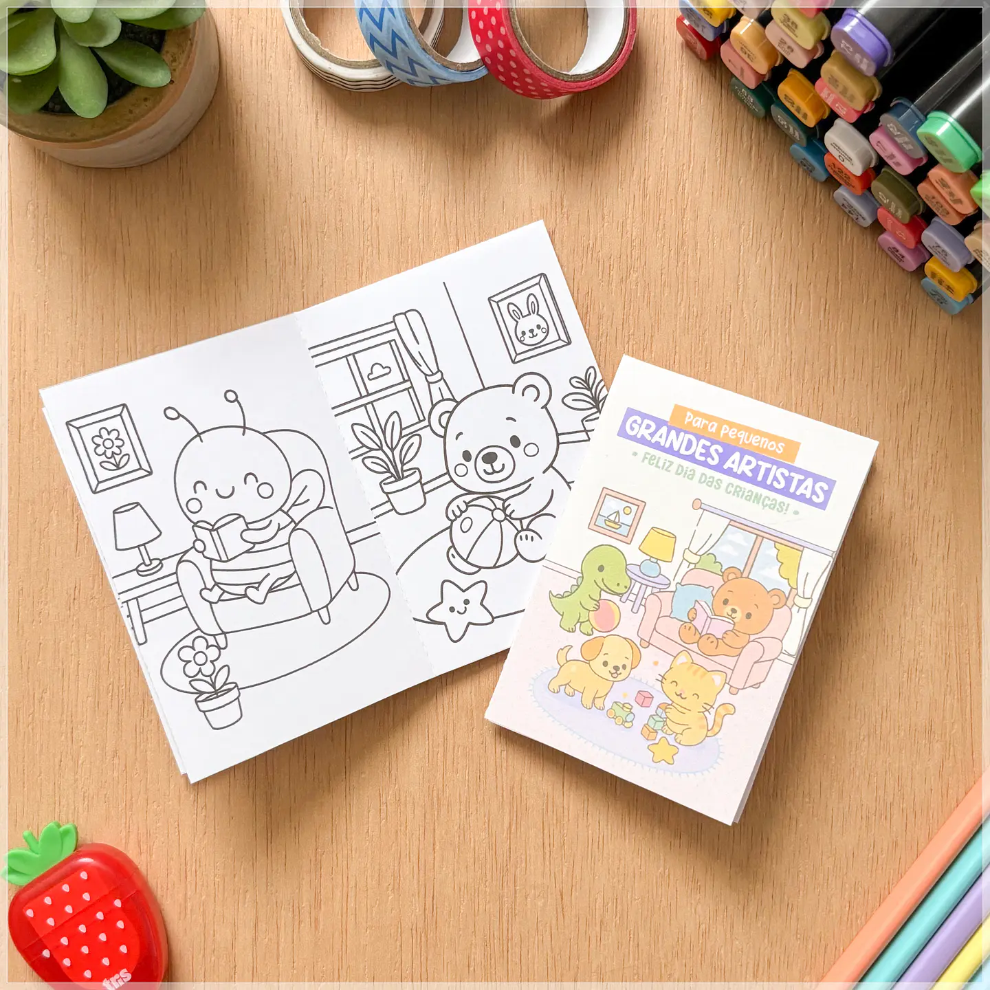 Arquivo de Corte Atividades Mini Livro de Colorir Dia das Crianças 7 1