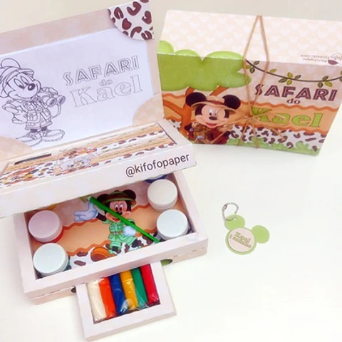 Arquivo de Corte Cx Diversão - Colorir Diversão Mickey Safari Dia das Crianças 1