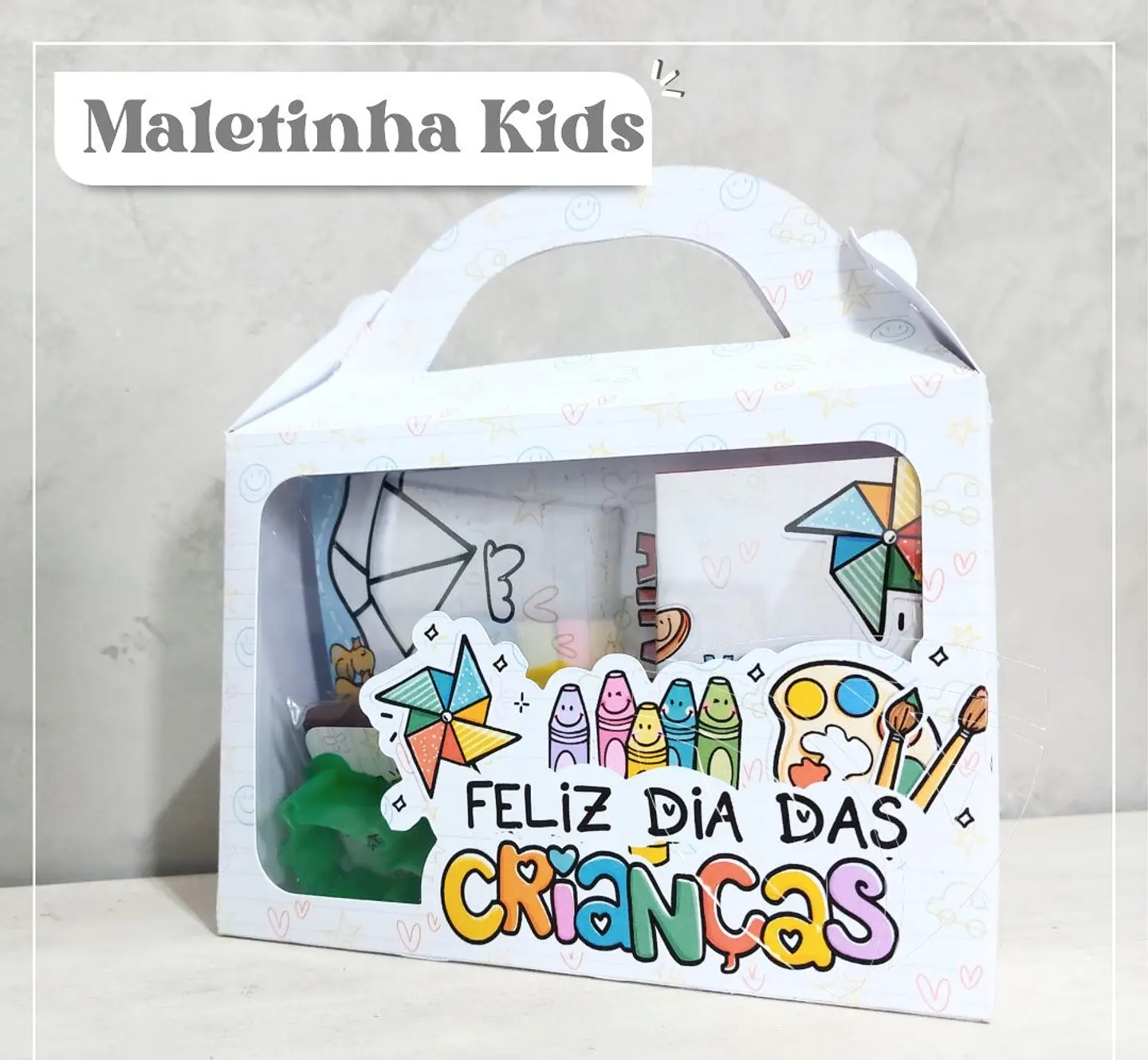 Arquivo de Corte Cx Diversão - Colorir Maletinha Kids Dia das Crianças 1 1