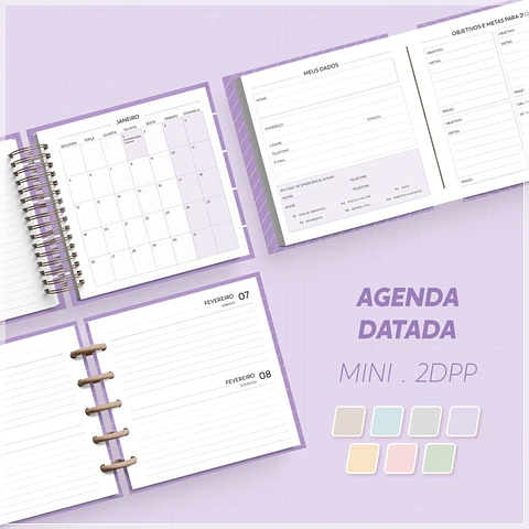 Encadernação - Agenda 27 2Dpp Datada Mini