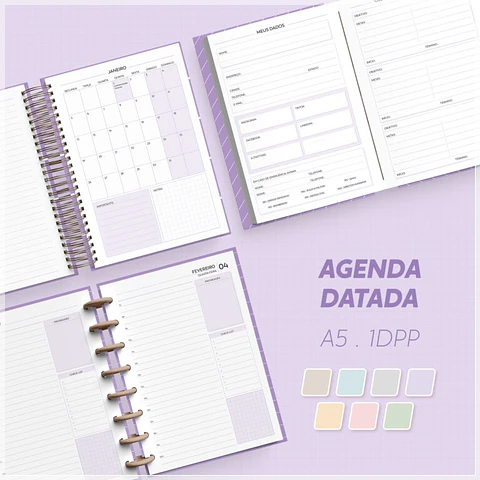 Encadernação - Agenda 27 1Dpp Datada A5