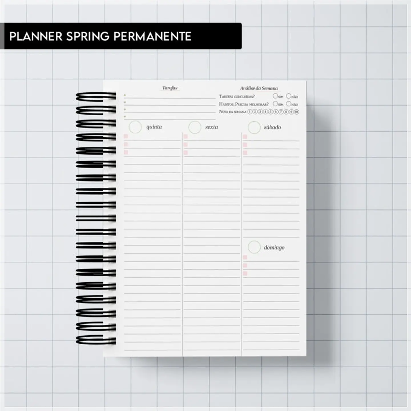 Encadernação - Planner Spring Permanente 1