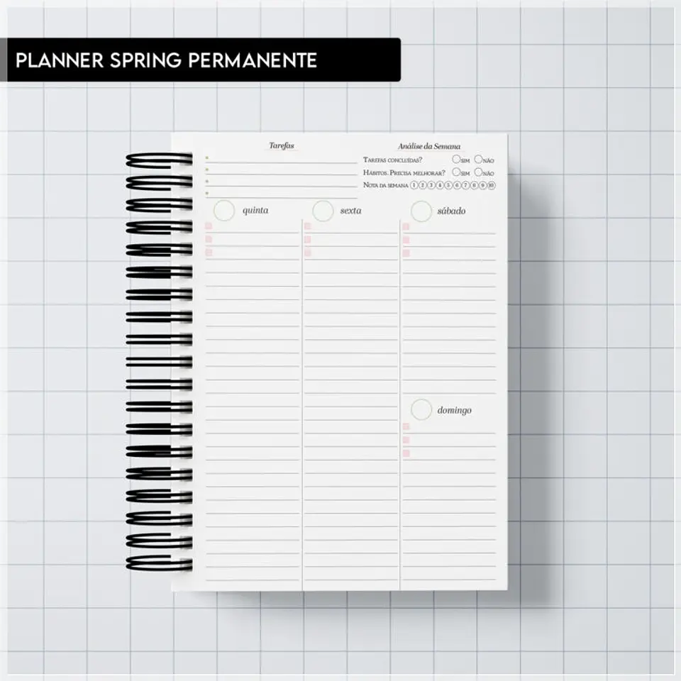 Encadernação - Planner Spring Permanente 1