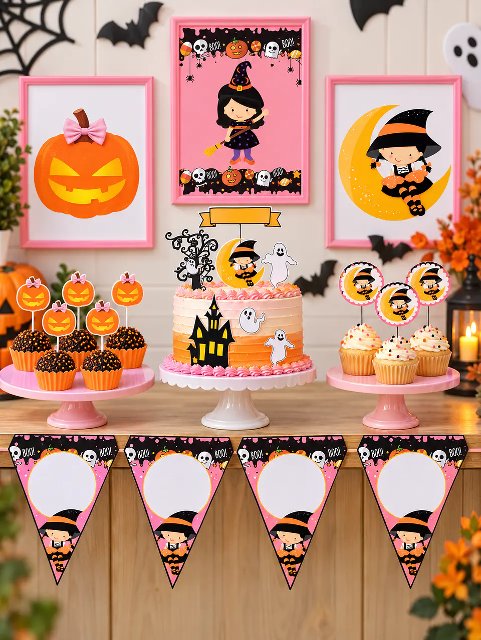 Arquivo de Corte Combo Kit Festa Só um Bolinho Bruxinha Halloween 2 1
