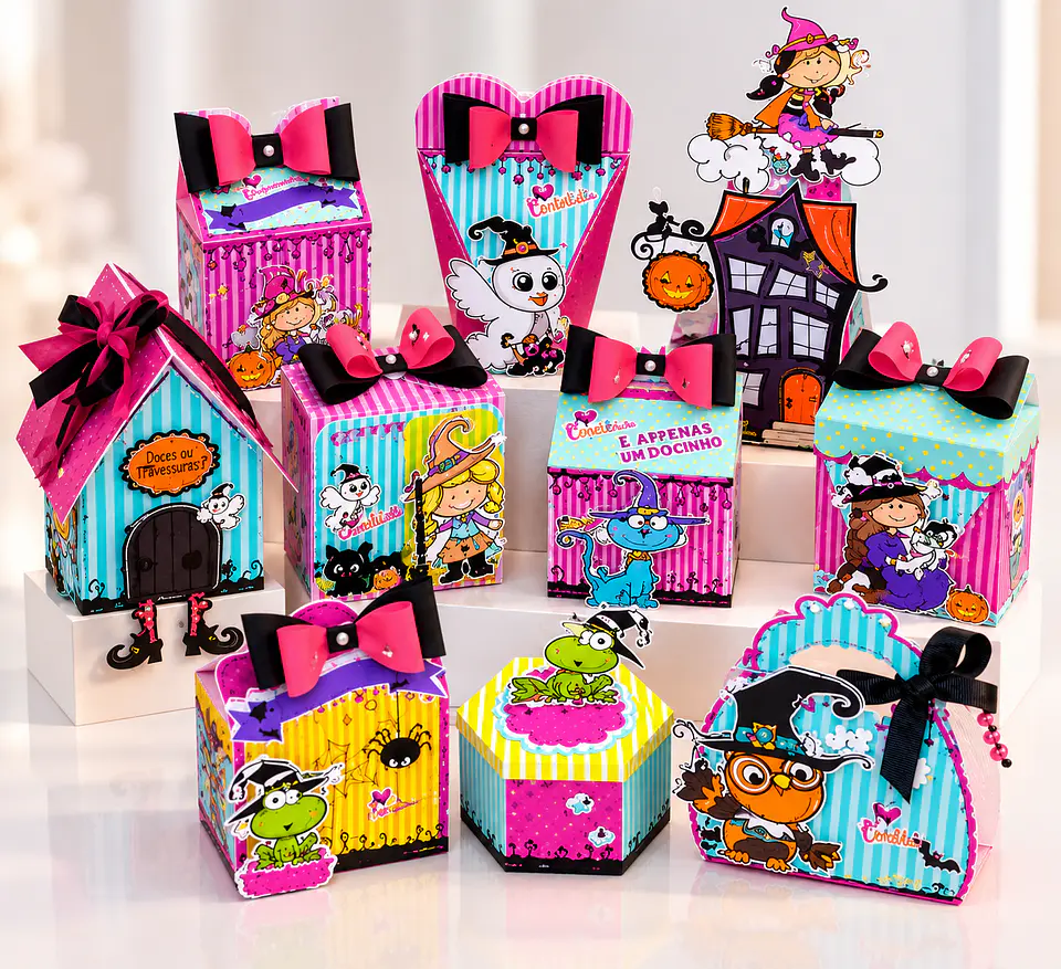 Arquivo de Corte Kit Combo Bruxinha Halloween 1 1