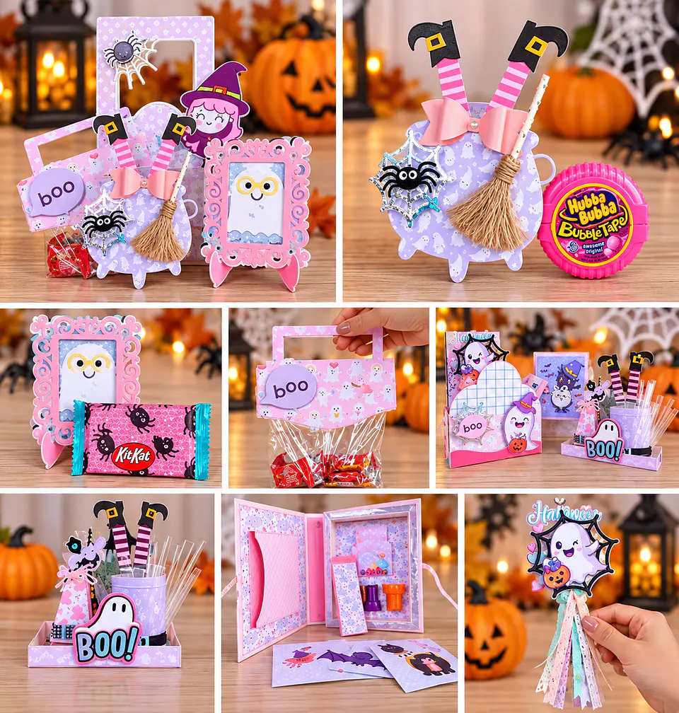 Arquivo de Corte Kit Combo Pink Halloween 1 1