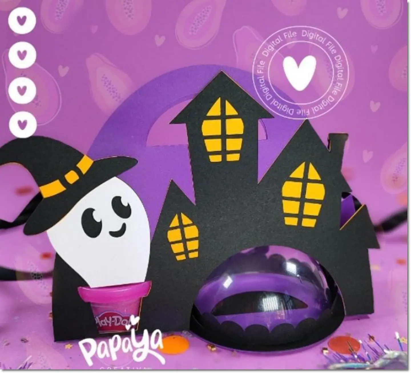 Arquivo de Corte Blister Suporte para Doces e Playdoh de Halloween 23 1