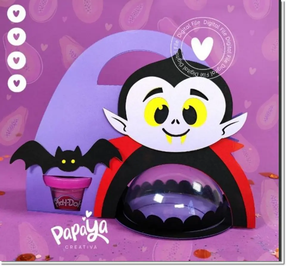 Arquivo de Corte Blister Drácula Candy e Playdoh Halloween 18 1