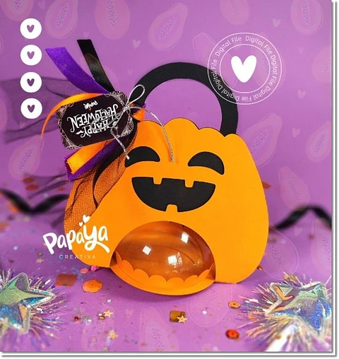 Arquivo de Corte Blister Cúpula Porta Doces Halloween 17