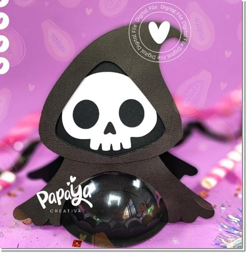 Arquivo de Corte Blister Death Candy Holder Halloween 16
