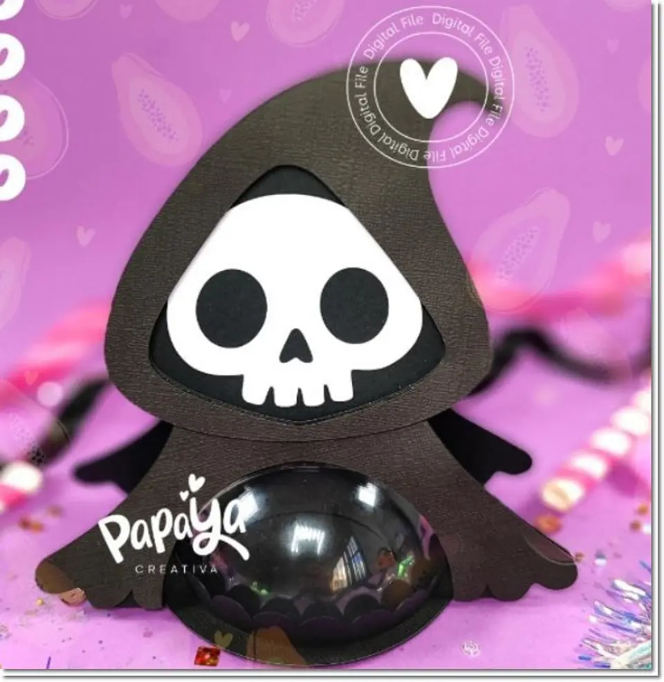 Arquivo de Corte Blister Death Candy Holder Halloween 16 1