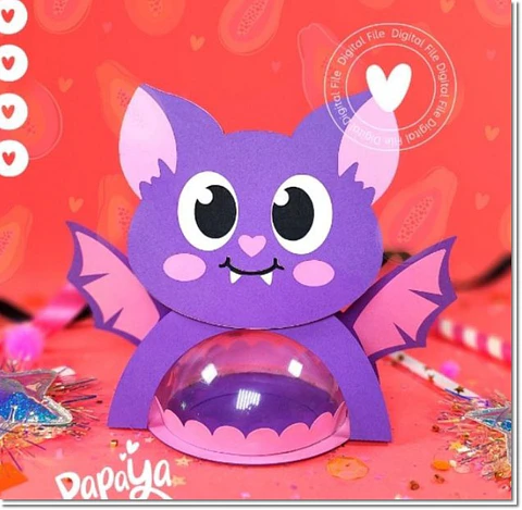 Arquivo de Corte Blister Bat Titular Cúpula Halloween 15