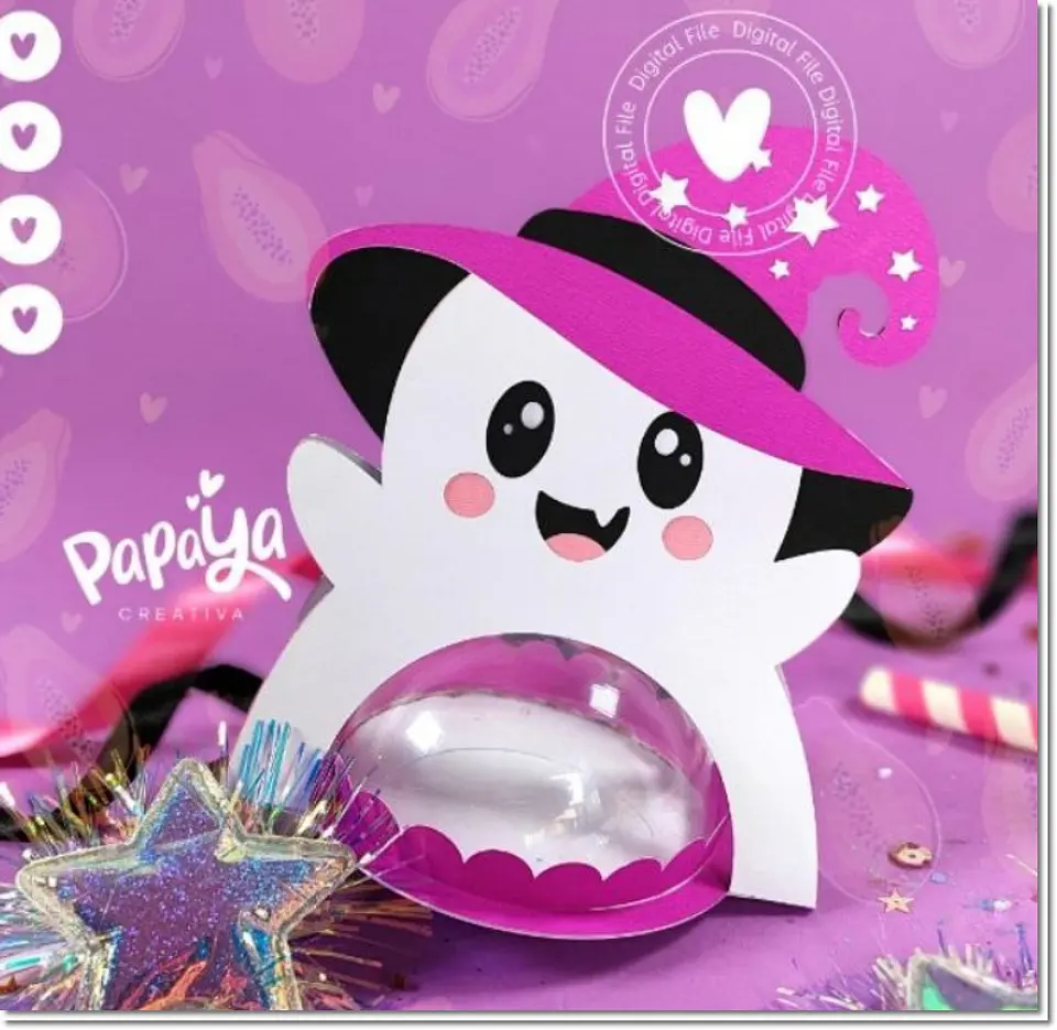 Arquivo de Corte Blister Blister Fantasma Porta Cúpula Halloween 14 1