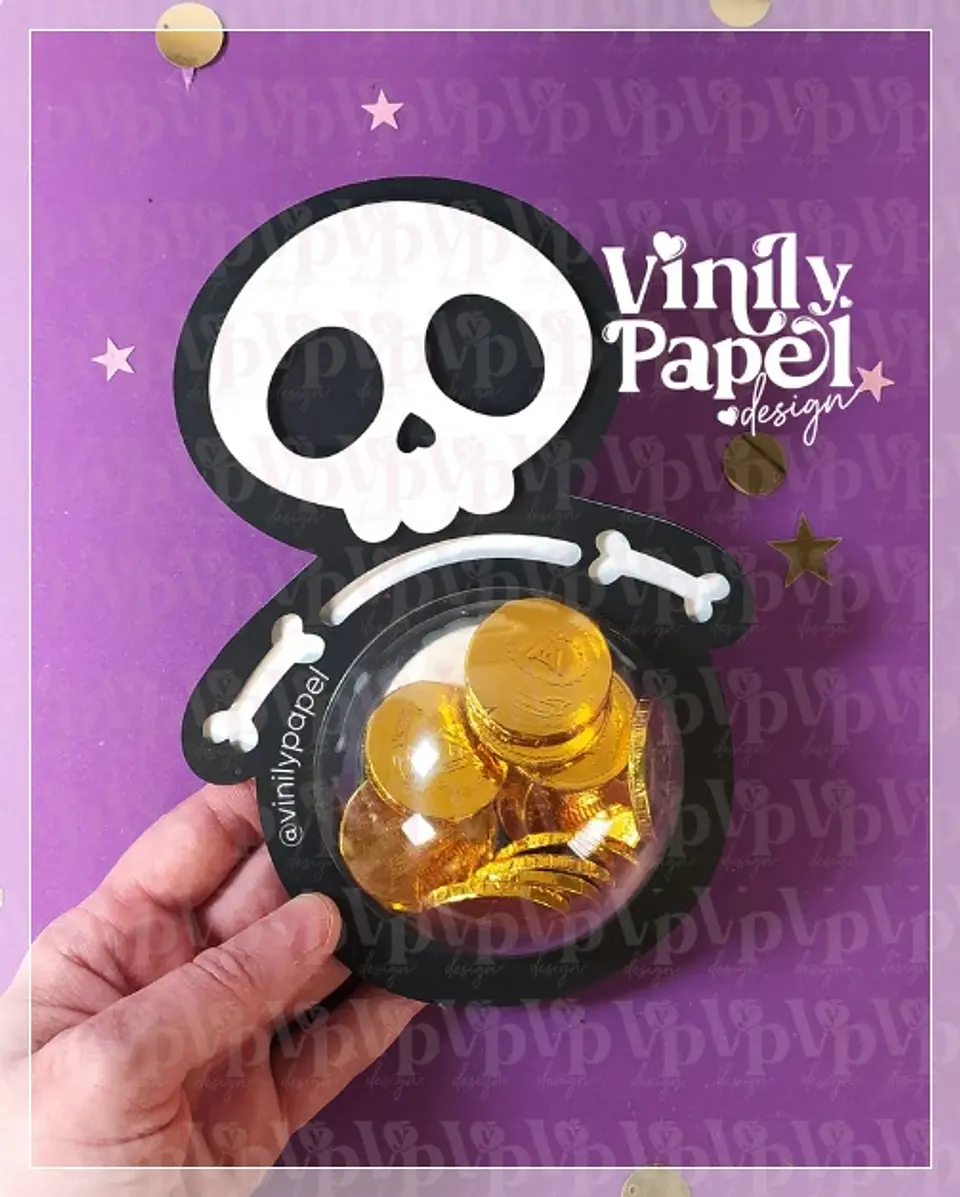 Arquivo de Corte Blister Vinily Skeleton Halloween 6 1