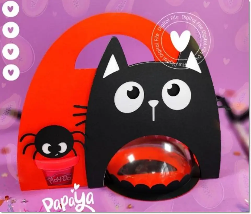 Arquivo de Corte Blister Suporte para Doces e Playdoh Halloween 3 1