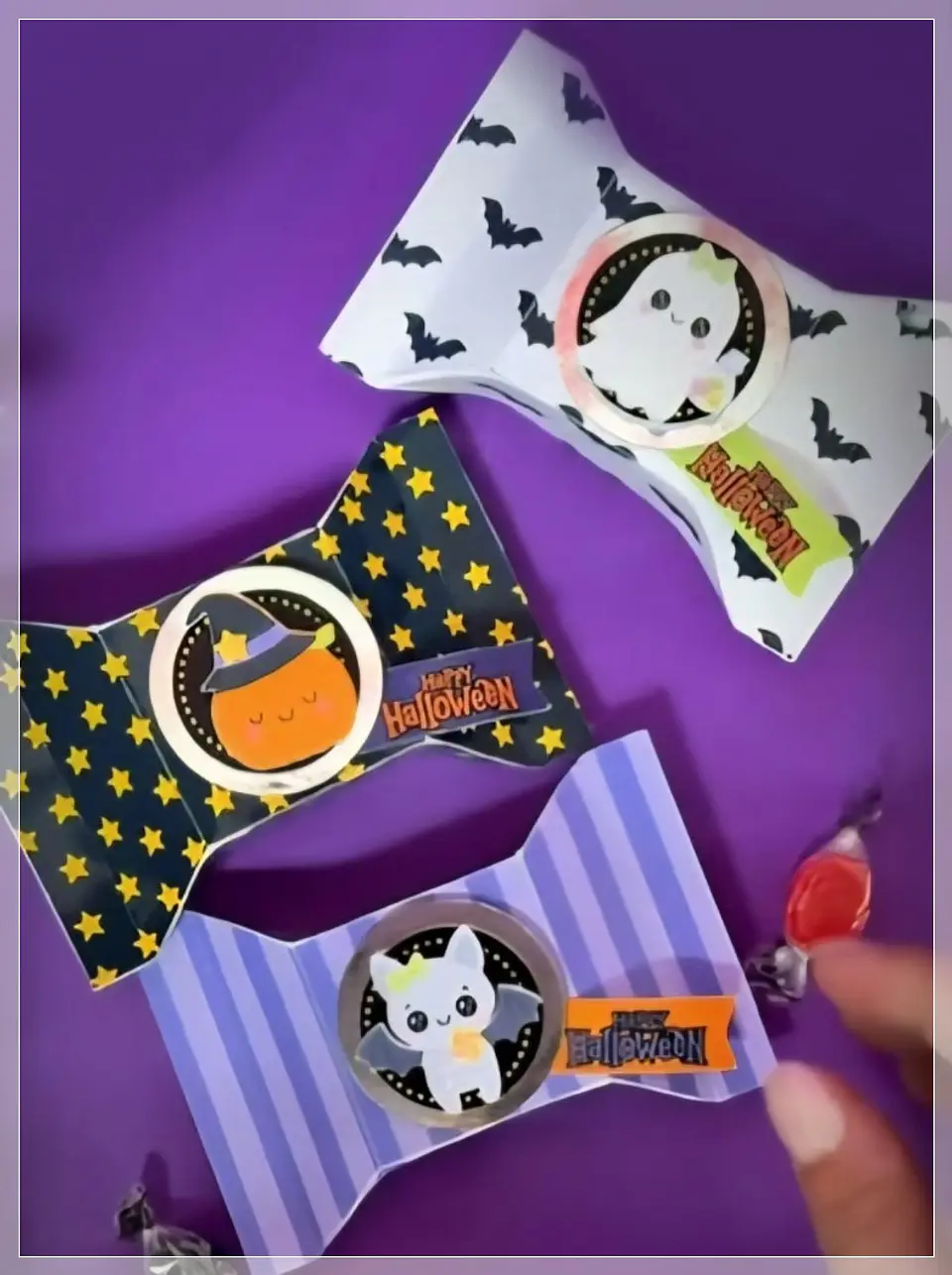Arquivo de Corte Balinhas Caixa Almofadas Balas Halloween 1 1