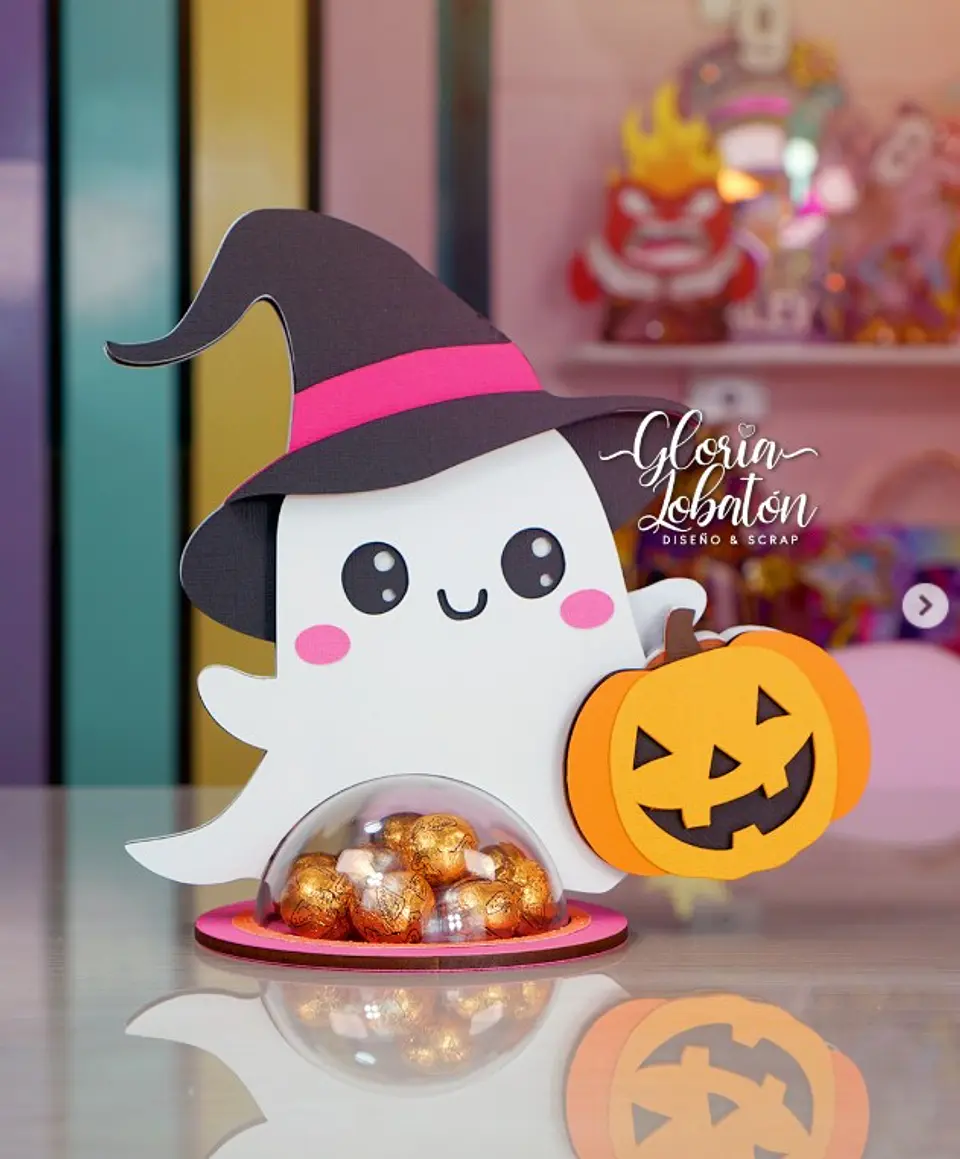 Arquivo de Corte Blister Blister Fantasminha Halloween 2 1