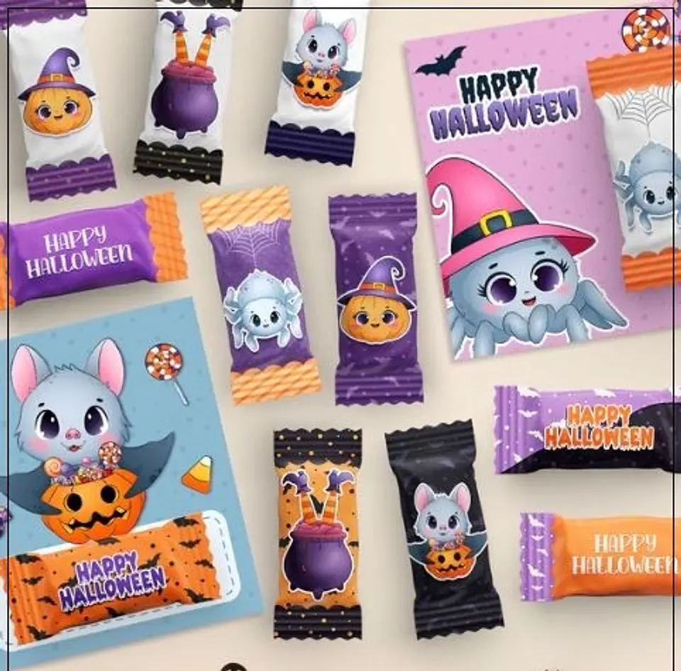 Arquivo de Corte Balinhas Kit Printables Balinhas Halloween 1 1
