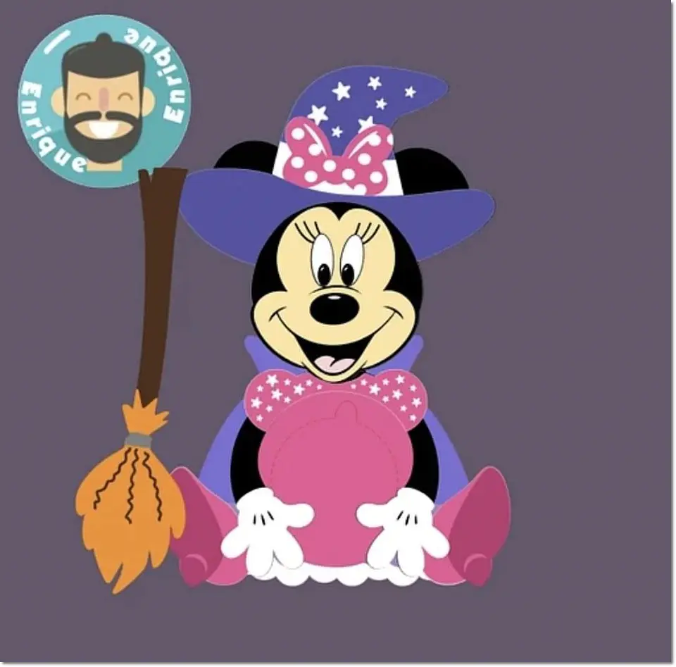 Arquivo de Corte Blister Card Blister Minnie Halloween 7 1